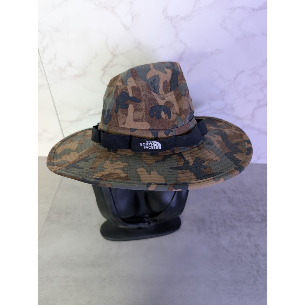 The North Face Class V Moss Brimmer Bucket Hat Tan Brown Green Boonie Safari S/M